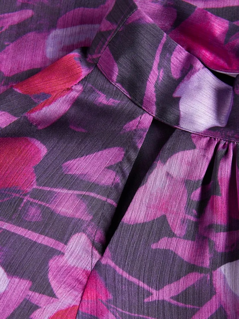 Ted Baker Sammieh Purple Floral High-Neck Mini Dress - Picture 3 of 7